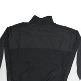 NIKE Mens Black & White Force Track Jacket L Polyester Zip Casual Sportswear