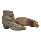 L'ATELIER TROPEZIEN Womens Ankle Boots Brown Leather UK 4 Stylish Western Design