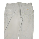 CARHARTT Mens Cotton Blend Beige Relaxed Straight Trousers W44 L28 Workwear