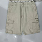 Wrangler Cargo Shorts - 34W 9L Beige Cotton