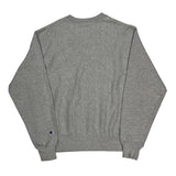 Reverse Weave Champion Spellout Sweatshirt - Medium Gray Cotton