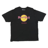 HARD ROCK CAFE Mens Black Orlando Graphic T-Shirt XL Short Sleeve Crew Neck