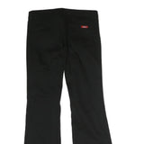 DICKIES Mens Black Cotton Regular Fit Bootcut Trousers W30 L30 Workwear