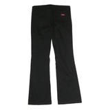 DICKIES Mens Black Cotton Regular Fit Bootcut Trousers W30 L30 Workwear