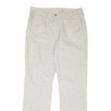 LEVI'S Womens Beige Cotton Blend Regular Straight Trousers W32 L32 Classic Zip