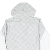 THE NORTH FACE Womens Grey & White Printed Outdoor Jacket L Polyester Blend Zip