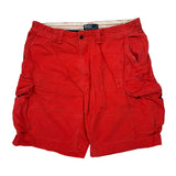 Polo By Ralph Lauren Cargo Shorts - 36W 10L Red Cotton