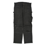 Unbranded Double Knee Cargo Trousers - 36W 32L Black Cotton