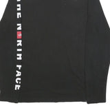THE NORTH FACE Mens Black S Long Sleeve Crew Neck Branded Logo Cotton T-Shirt