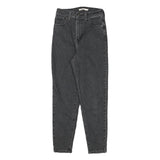 LEVI'S Womens Slim Black Denim Jeans W24 L26 Zip Closure Stylish