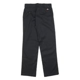 DICKIES Mens Regular Fit Black Cotton Blend Trousers W32 L32 Classic Workwear