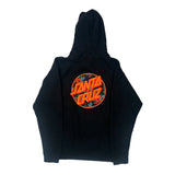 Floral Design Santa Cruz Graphic Hoodie - Medium Black Cotton