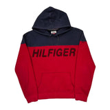 Tommy Hilfiger Denim Spellout Hoodie - XL Navy Cotton