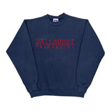 Gallaudet University Mv Sport College Sweatshirt - Medium Navy Cotton