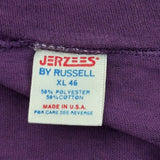 Blank Jerzees Single Stitch T-Shirt - XL Purple Cotton Blend