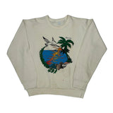 Made In USA Unbranded Graphic Sweatshirt - Large Cream Cotton