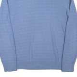 TED BAKER Mens Blue Patterned Plain Crew Neck Basic Knit Jumper M Cotton Blend