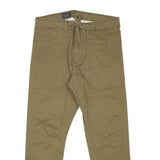 LEVI'S Mens Cotton Blend Khaki Slim Tapered Trousers W31 L26 Drawstring Casual