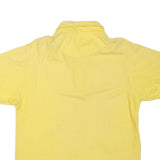BURBERRY Mens Yellow Polo Shirt M Cotton Blend Short Sleeve Plain Classic