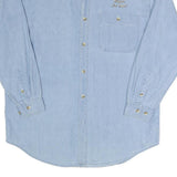 RIVIERA BLUES Mens Blue Cotton Shirt S Button-Down Collar Long Sleeve Casual