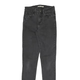 LEVI'S Womens Slim Black Jeans Denim Cotton Blend W24 L29 Zip Skinny Fit