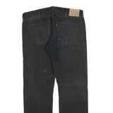 LEVI'S 501 Mens Jeans Black Regular Straight Denim W38 L34 Classic Button Fly