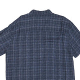 ISLAND SHORES Mens Blue Rayon XL Short Sleeve Shirt Floral Pattern Casual