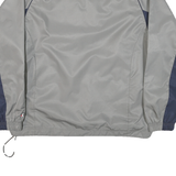 CHAMPION Mens Grey & Navy Track Jacket L Polyester Blend Windbreaker Zip