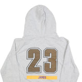 NBA Mens Grey James 23 Hoodie S Los Angeles Lakers Basketball Cotton Blend