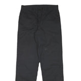 DICKIES Mens Cotton Blend Black Regular Straight Trousers W30 L31 Workwear Zip