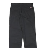 DICKIES Mens Cotton Blend Black Regular Straight Trousers W30 L31 Workwear Zip
