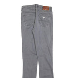 ARMANI JEANS Womens Grey Slim Skinny Denim Light W28 L34 Stretch Cotton Blend
