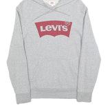 LEVI'S Mens Grey Hoodie S Cotton Blend Pullover Casual Sweatshirt