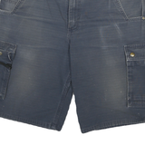 CARHARTT Mens Cargo Blue Denim Shorts 2XL W34 Workwear Durable Pocketed