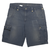 CARHARTT Mens Cargo Blue Denim Shorts 2XL W34 Workwear Durable Pocketed