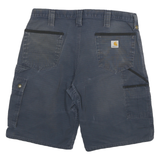 CARHARTT Mens Cargo Blue Denim Shorts 2XL W34 Workwear Durable Pocketed