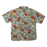 JUNCTION WEST Mens Beige Patterned Cotton Blend Shirt M Summer Casual