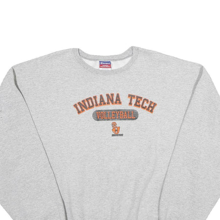 CHAMPION Mens Grey Indiana Tech Volleyball Crew Neck XL Sweater Casual Pullover