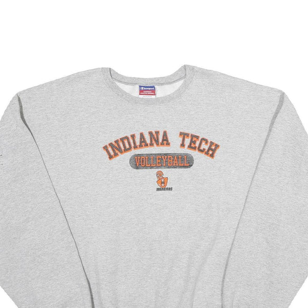 CHAMPION Mens Grey Indiana Tech Volleyball Crew Neck XL Sweater Casual Pullover