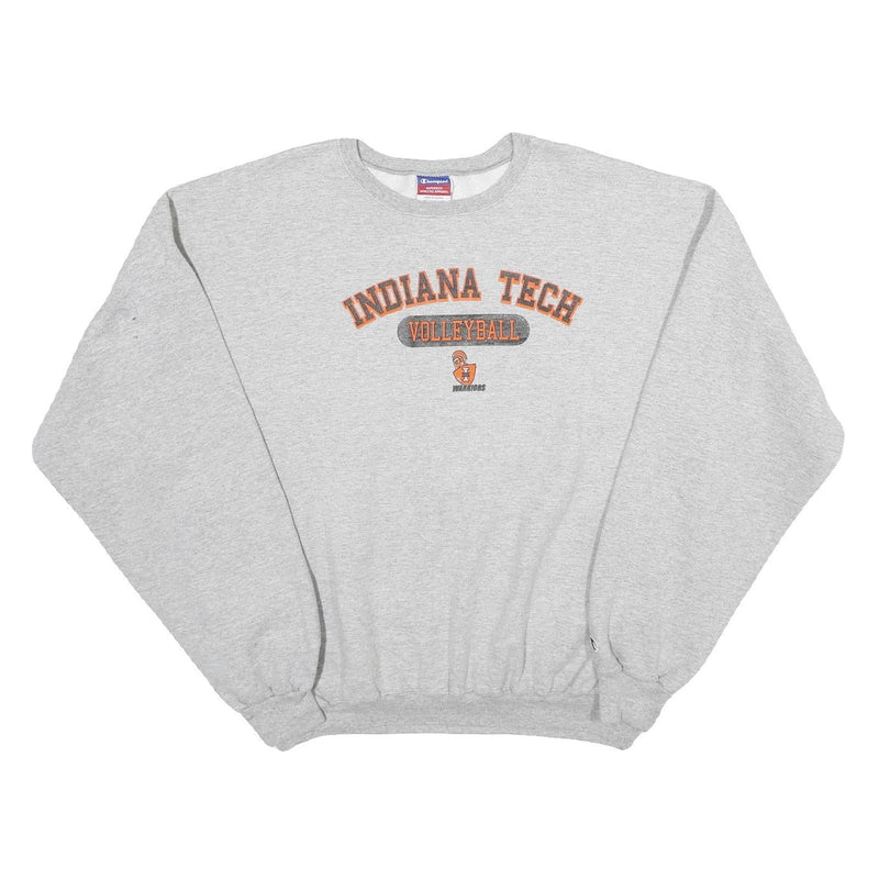 CHAMPION Mens Grey Indiana Tech Volleyball Crew Neck XL Sweater Casual Pullover
