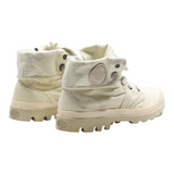 PALLADIUM Lace-Up Boots Beige Canvas Womens UK 7