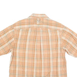 COLUMBIA Mens Beige & Cream Plaid Casual Shirt M Cotton Blend Button Pocket