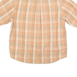 COLUMBIA Mens Beige & Cream Plaid Casual Shirt M Cotton Blend Button Pocket