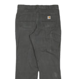 CARHARTT Mens Cotton Blend Black Regular Straight Trousers W36 L29 Workwear Zip