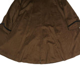 YELL Womens Brown Button Cotton Jacket L Classic Plain Stylish Outerwear