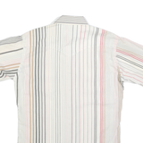WRANGLER Mens White & Pink Striped Casual Shirt M Short Sleeve Button Cotton