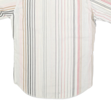 WRANGLER Mens White & Pink Striped Casual Shirt M Short Sleeve Button Cotton