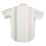 WRANGLER Mens White & Pink Striped Casual Shirt M Short Sleeve Button Cotton