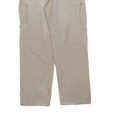 CARHARTT Mens Regular Fit Beige Cotton Blend Zip Trousers W36 L31 Workwear