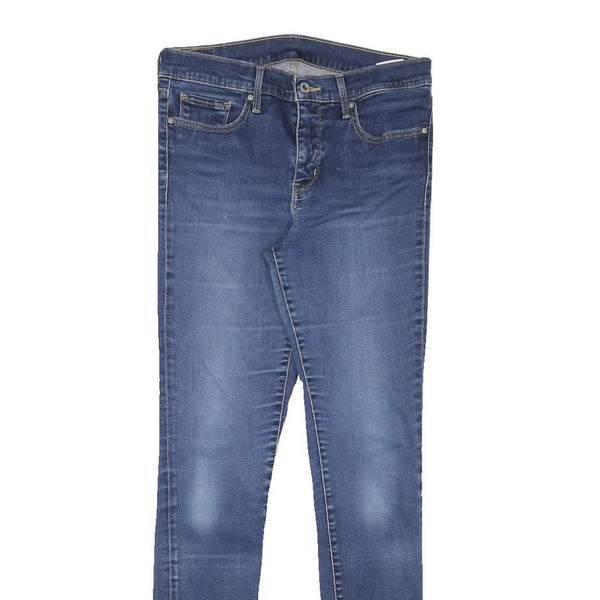 LEVI'S Womens Slim Blue Denim Slim Skinny Jeans W29 L30 Classic Cotton Blend Zip